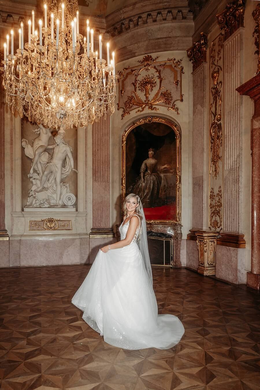 Festsaal Schloss Eckartsau Brautportrait
